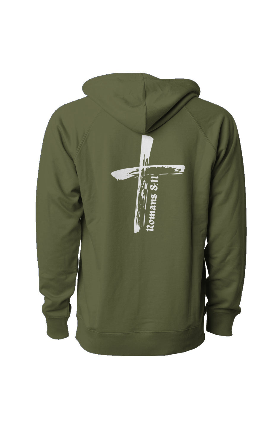 Romans 8:11 Cross Light Hoodie