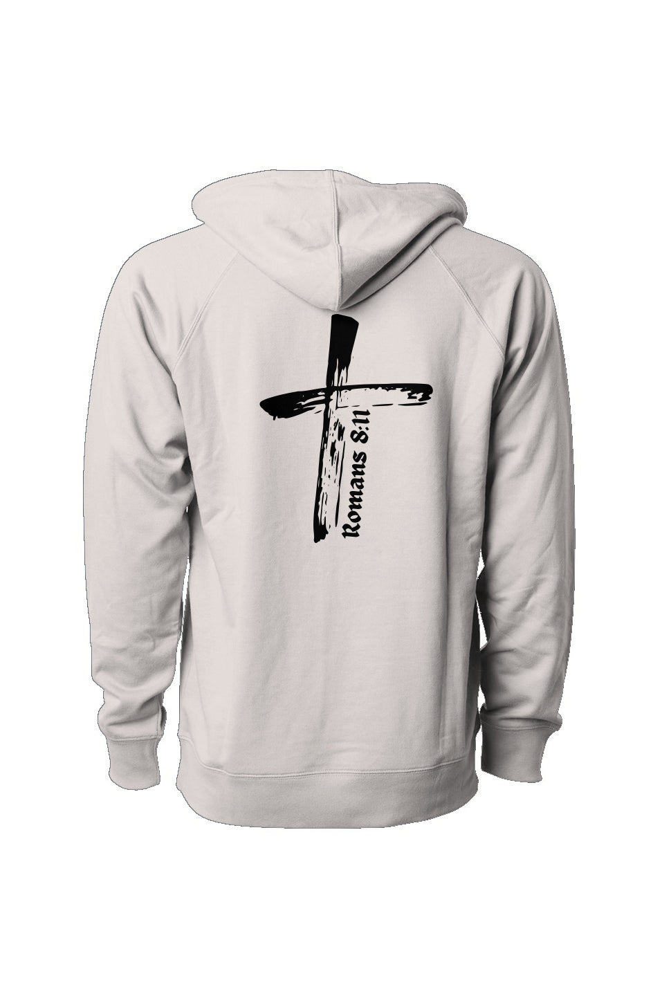 Romans 8:11 Cross Light Hoodie