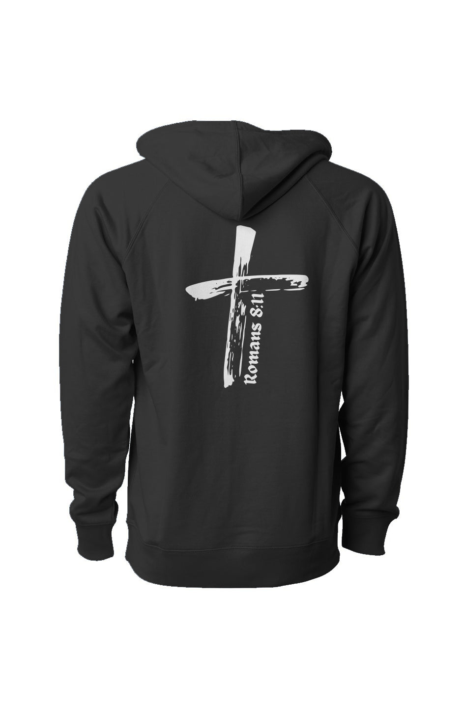 Romans 8:11 Cross Light Hoodie