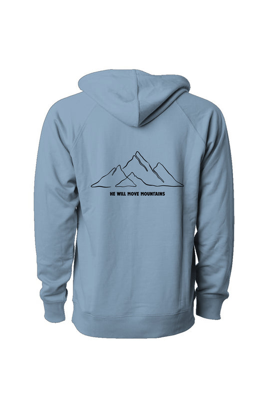 He Will Move Mountains Light Hoody